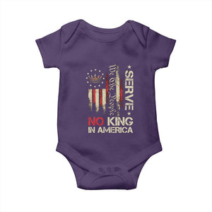 Funny We The People Serve No King In American Baby Onesie Vintage Betsy Ross Flag TS11 Purple Print Your Wear