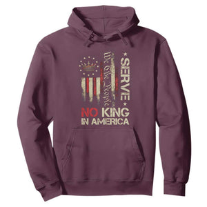 Funny We The People Serve No King In American Hoodie Vintage Betsy Ross Flag TS11 Maroon Print Your Wear