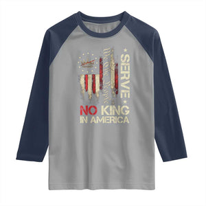 Funny We The People Serve No King In American Raglan Shirt Vintage Betsy Ross Flag TS11 Sport Gray Navy Print Your Wear