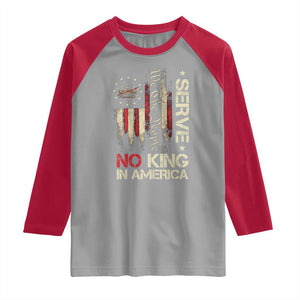 Funny We The People Serve No King In American Raglan Shirt Vintage Betsy Ross Flag TS11 Sport Gray Red Print Your Wear