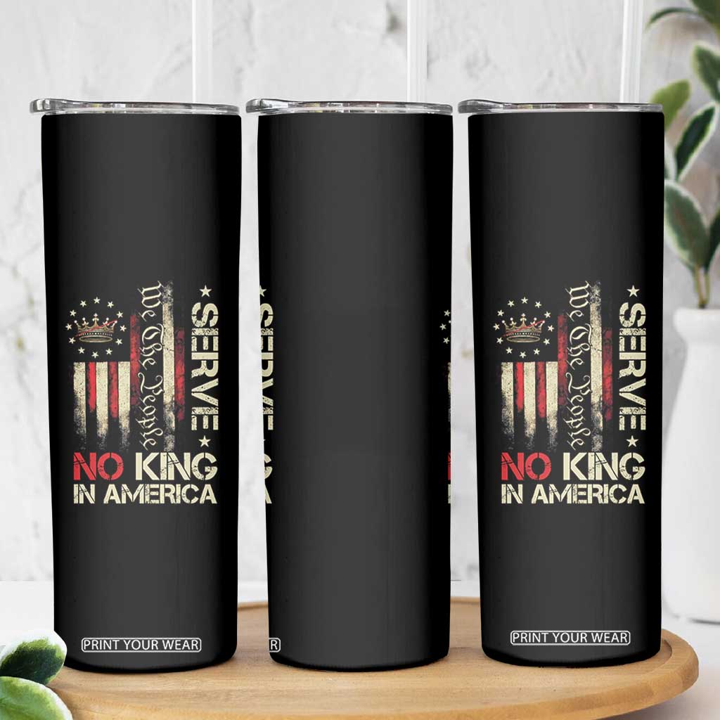 Funny We The People Serve No King In American Skinny Tumbler Vintage Betsy Ross Flag TS11 Print Your Wear