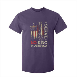 Funny We The People Serve No King In American T Shirt For Kid Vintage Betsy Ross Flag TS11 Purple Print Your Wear
