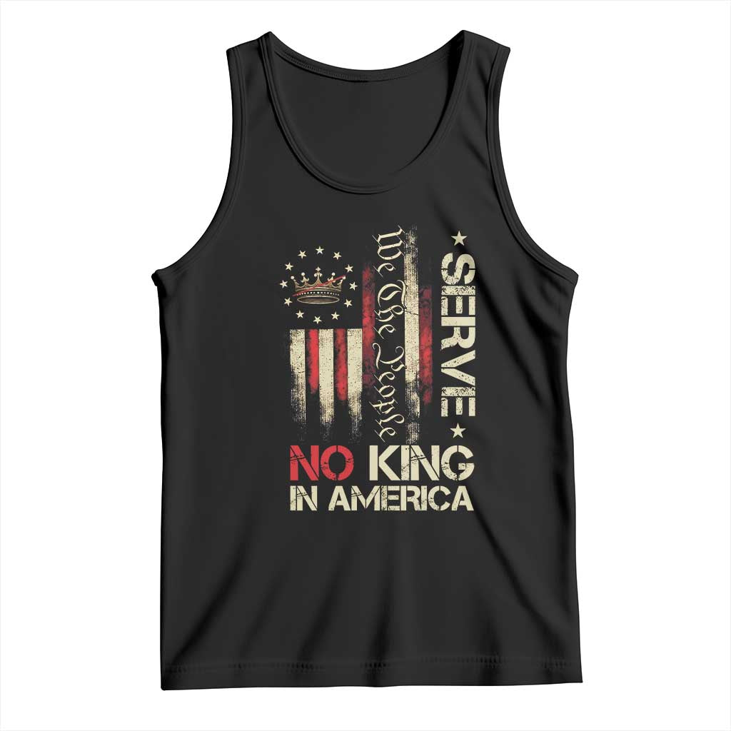 Funny We The People Serve No King In American Tank Top Vintage Betsy Ross Flag TS11 Black Print Your Wear