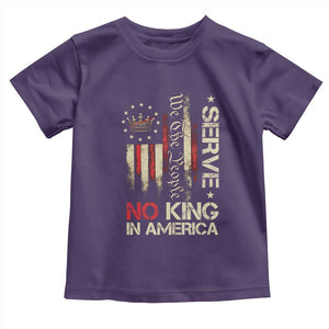 Funny We The People Serve No King In American Toddler T Shirt Vintage Betsy Ross Flag TS11 Purple Print Your Wear