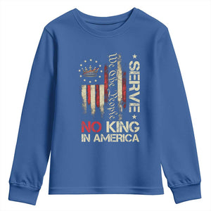 Funny We The People Serve No King In American Youth Sweatshirt Vintage Betsy Ross Flag TS11 Royal Blue Print Your Wear