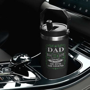 Funny Weed Cannabis Dad Flip Straw Tumbler Worlds No 1 Best Dad Ever The Smoker The Myth The Legend TS11 Print Your Wear