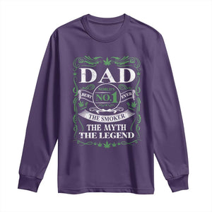 Funny Weed Cannabis Dad Long Sleeve Shirt Worlds No 1 Best Dad Ever The Smoker The Myth The Legend TS11 Purple Print Your Wear