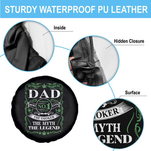 Funny Weed Cannabis Dad Spare Tire Cover Worlds No 1 Best Dad Ever The Smoker The Myth The Legend TS11 Print Your Wear