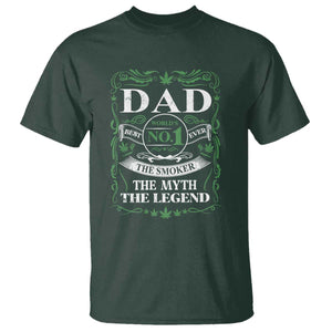 Funny Weed Cannabis Dad T Shirt Worlds No 1 Best Dad Ever The Smoker The Myth The Legend TS11 Dark Forest Green Print Your Wear