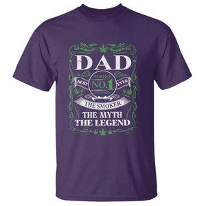 Funny Weed Cannabis Dad T Shirt Worlds No 1 Best Dad Ever The Smoker The Myth The Legend TS11 Purple Print Your Wear