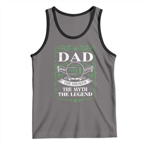 Funny Weed Cannabis Dad Tank Top Worlds No 1 Best Dad Ever The Smoker The Myth The Legend TS11 Deep Heather Black Print Your Wear