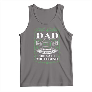 Funny Weed Cannabis Dad Tank Top Worlds No 1 Best Dad Ever The Smoker The Myth The Legend TS11 Deep Heather Print Your Wear