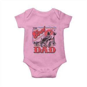 Funny Western Cowboy The Cool Dad Baby Onesie Father's Day TS11 Light Pink Print Your Wear