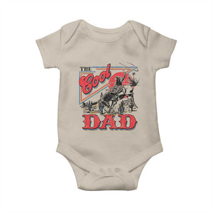 Funny Western Cowboy The Cool Dad Baby Onesie Father's Day TS11 Sand Print Your Wear