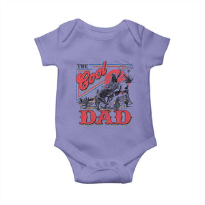 Funny Western Cowboy The Cool Dad Baby Onesie Father's Day TS11 Violet Print Your Wear