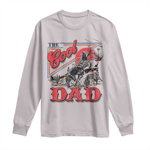 Funny Western Cowboy The Cool Dad Long Sleeve Shirt Father's Day TS11 Ice Gray Print Your Wear