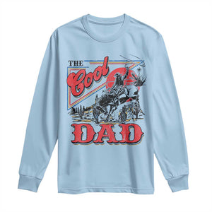 Funny Western Cowboy The Cool Dad Long Sleeve Shirt Father's Day TS11 Light Blue Print Your Wear