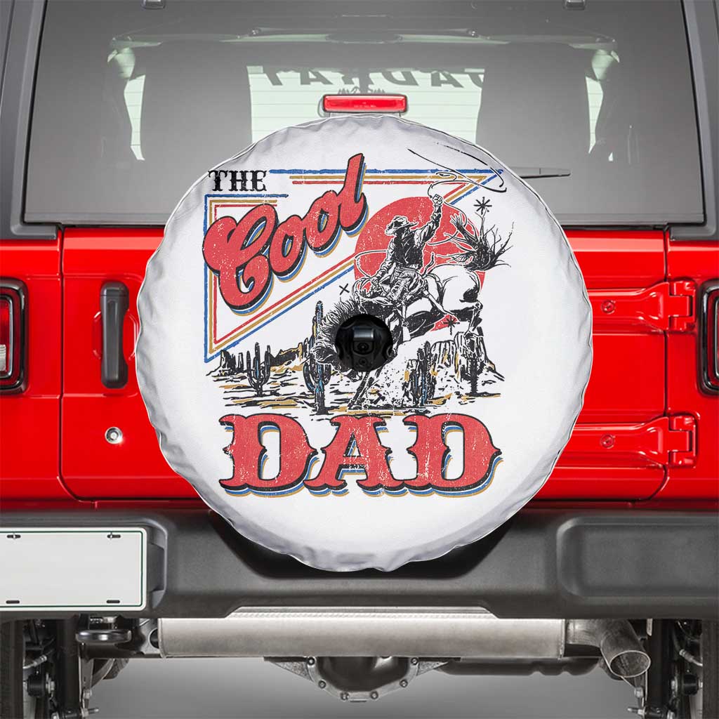 Funny Western Cowboy The Cool Dad Spare Tire Cover Father's Day TS11 White Print Your Wear