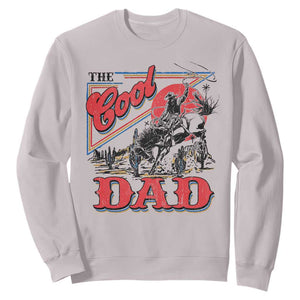 Funny Western Cowboy The Cool Dad Sweatshirt Father's Day TS11 Ice Gray Print Your Wear