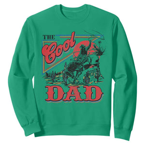 Funny Western Cowboy The Cool Dad Sweatshirt Father's Day TS11 Irish Green Print Your Wear