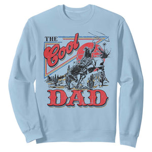 Funny Western Cowboy The Cool Dad Sweatshirt Father's Day TS11 Light Blue Print Your Wear