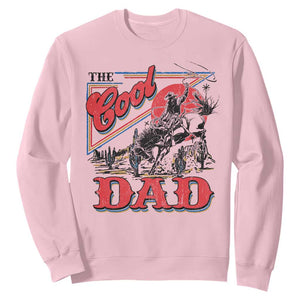 Funny Western Cowboy The Cool Dad Sweatshirt Father's Day TS11 Light Pink Print Your Wear