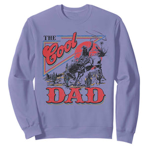 Funny Western Cowboy The Cool Dad Sweatshirt Father's Day TS11 Violet Print Your Wear