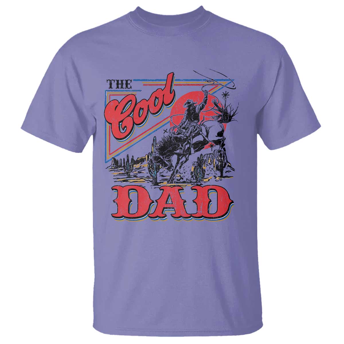 Funny Western Cowboy The Cool Dad T Shirt Father's Day TS11 Violet Print Your Wear