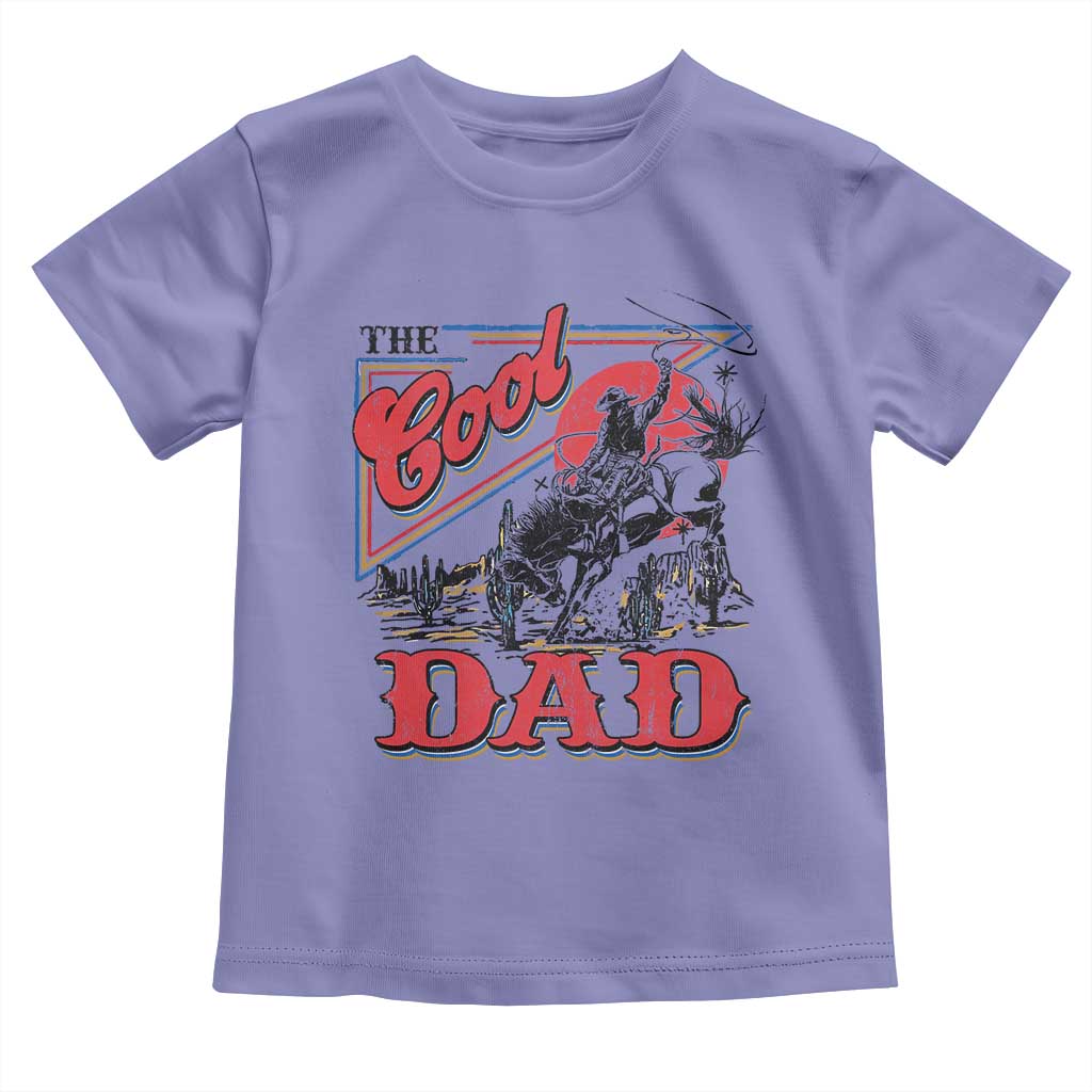 Funny Western Cowboy The Cool Dad Toddler T Shirt Father's Day TS11 Violet Print Your Wear
