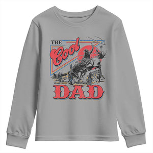Funny Western Cowboy The Cool Dad Youth Sweatshirt Father's Day TS11 Sport Gray Print Your Wear