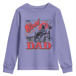 Funny Western Cowboy The Cool Dad Youth Sweatshirt Father's Day TS11 Violet Print Your Wear