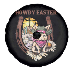 Funny Western Easter Day Spare Tire Cover Howdy Easter Country Cowboy Bunny Horseshoe TS11 Print Your Wear