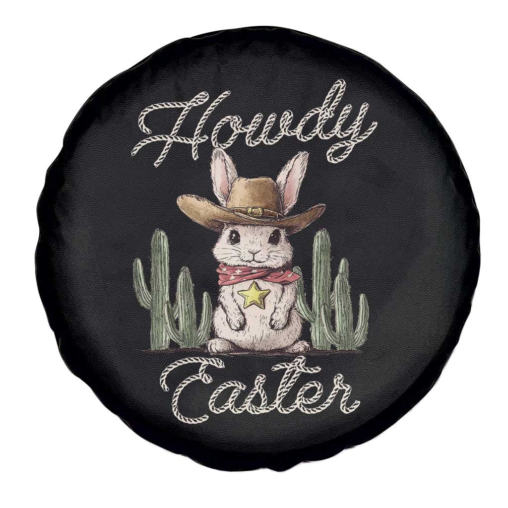 Funny Western Easter Day Spare Tire Cover Howdy Easter Country Cowboy Bunny TS11 Print Your Wear