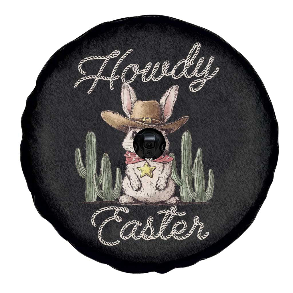 Funny Western Easter Day Spare Tire Cover Howdy Easter Country Cowboy Bunny TS11 Print Your Wear