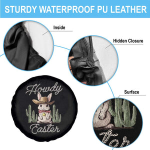 Funny Western Easter Day Spare Tire Cover Howdy Easter Country Cowboy Bunny TS11 Print Your Wear