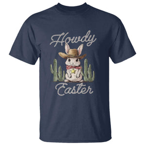 Funny Western Easter Day T Shirt Howdy Easter Country Cowboy Bunny TS11 Navy Print Your Wear