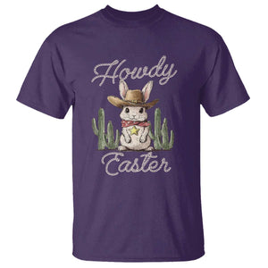 Funny Western Easter Day T Shirt Howdy Easter Country Cowboy Bunny TS11 Purple Print Your Wear