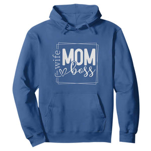 Funny Wife Mom Boss Hoodie Motherhood Mother's Day TS11 Royal Blue Print Your Wear
