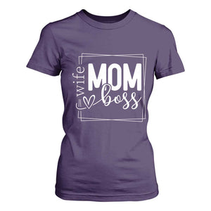 Funny Wife Mom Boss T Shirt For Women Motherhood Mother's Day TS11 Purple Print Your Wear