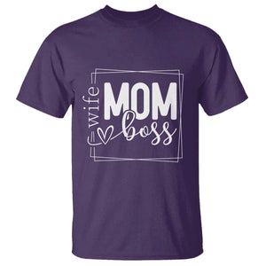 Funny Wife Mom Boss T Shirt Motherhood Mother's Day TS11 Purple Print Your Wear