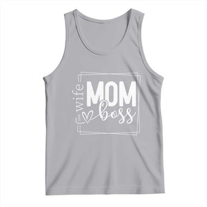 Funny Wife Mom Boss Tank Top Motherhood Mother's Day TS11 Athletic Heather Print Your Wear