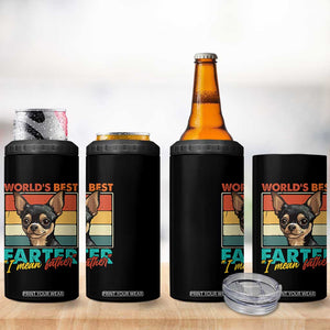 Funny World's Best Farter I Mean Father 4 in 1 Can Cooler Tumbler Dog Dad TS11 Print Your Wear