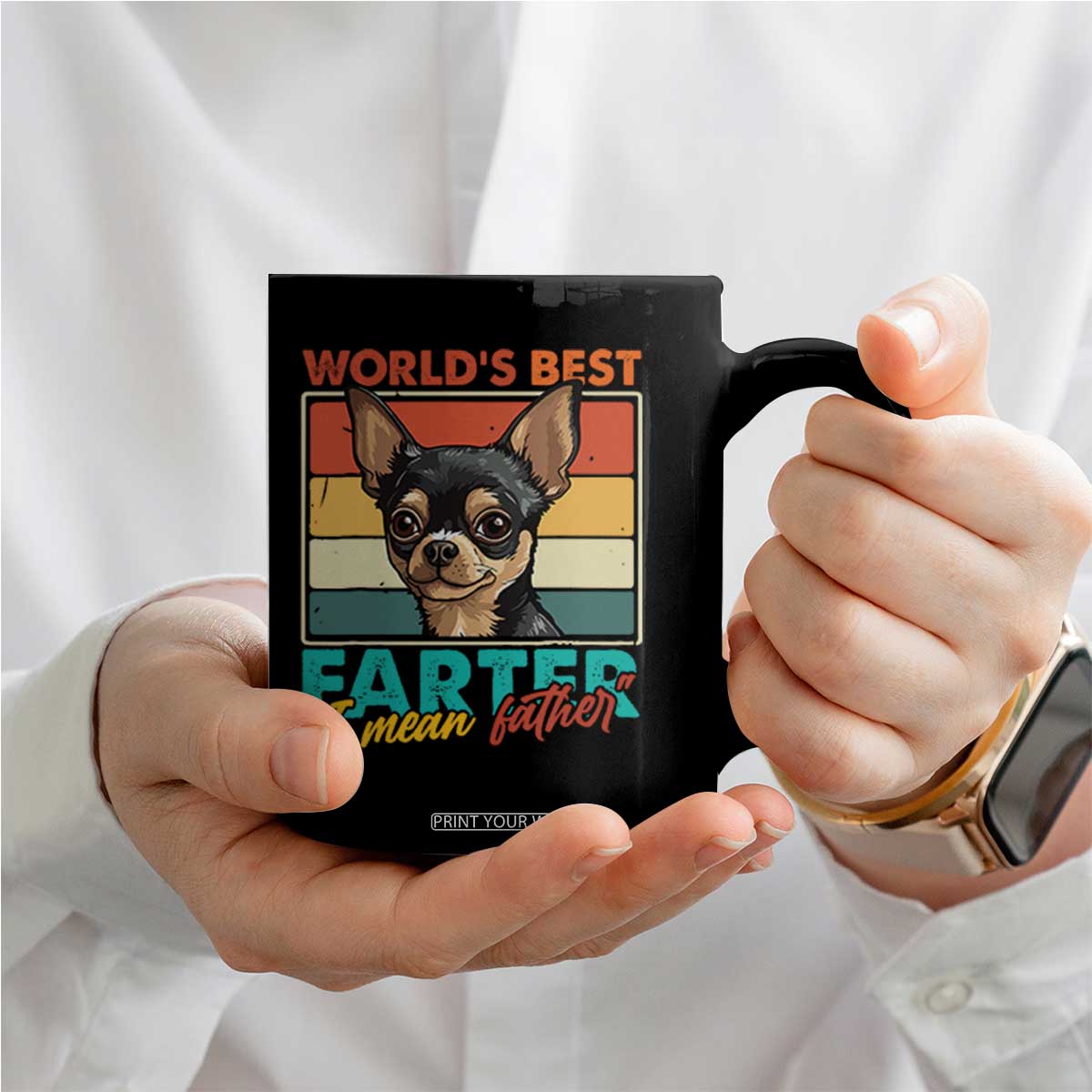 Funny World's Best Farter I Mean Father Coffee Mug Dog Dad TS11 Print Your Wear