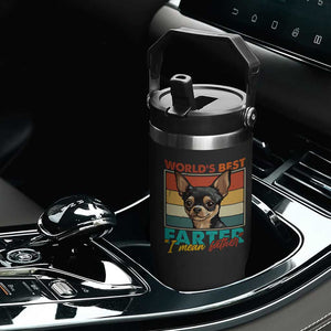 Funny World's Best Farter I Mean Father Flip Straw Tumbler Dog Dad TS11 Print Your Wear