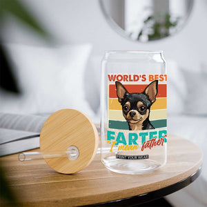 Funny World's Best Farter I Mean Father Glass Can Dog Dad TS11 Print Your Wear