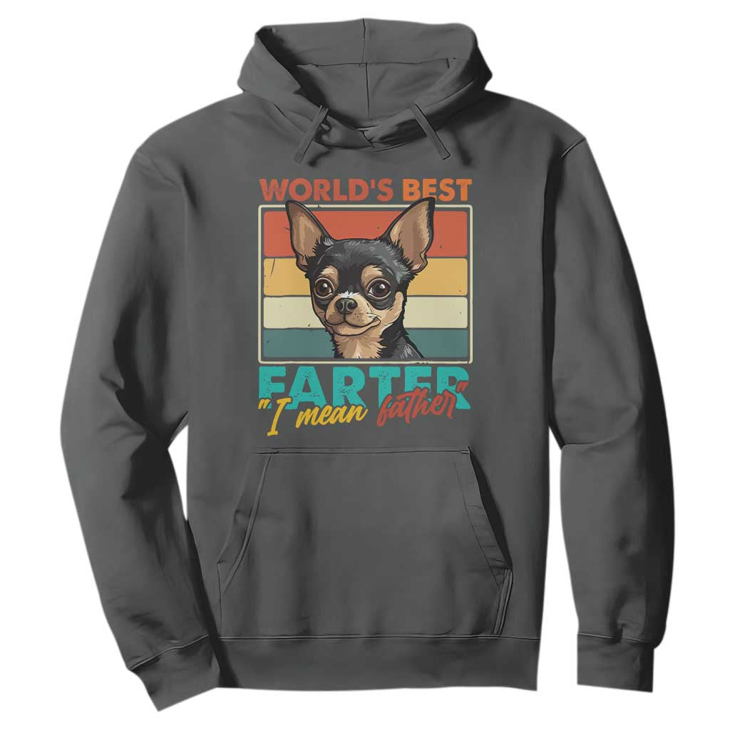 Funny World's Best Farter I Mean Father Hoodie Dog Dad TS11 Dark Heather Print Your Wear