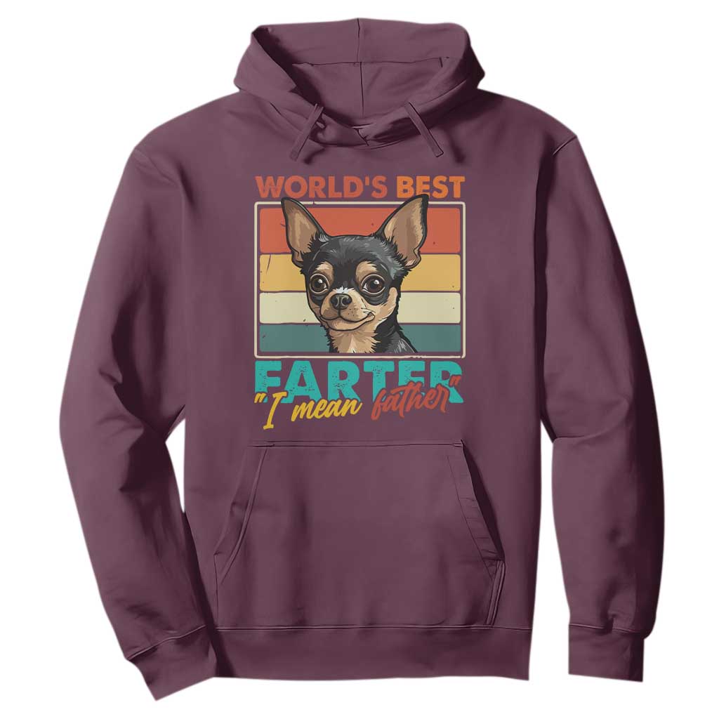 Funny World's Best Farter I Mean Father Hoodie Dog Dad TS11 Maroon Print Your Wear