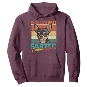 Funny World's Best Farter I Mean Father Hoodie Dog Dad TS11 Maroon Print Your Wear