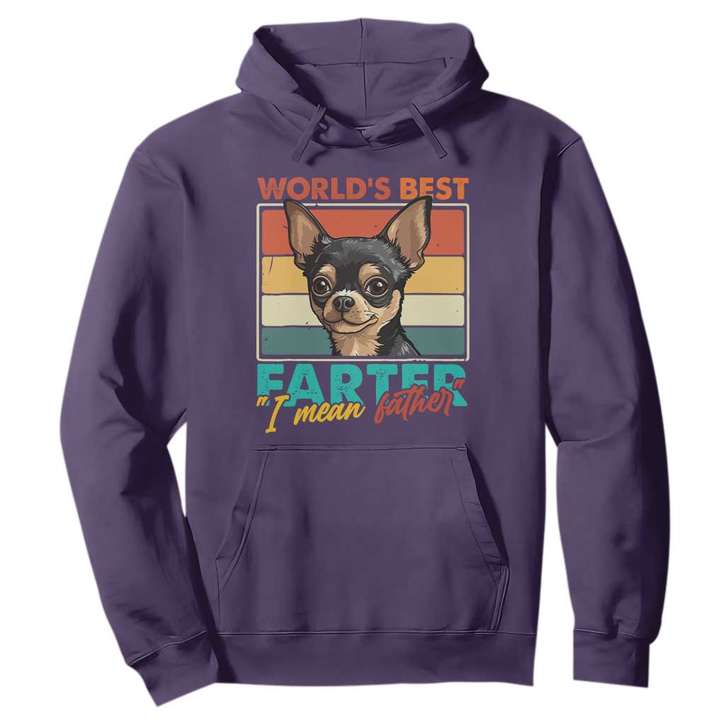 Funny World's Best Farter I Mean Father Hoodie Dog Dad TS11 Purple Print Your Wear
