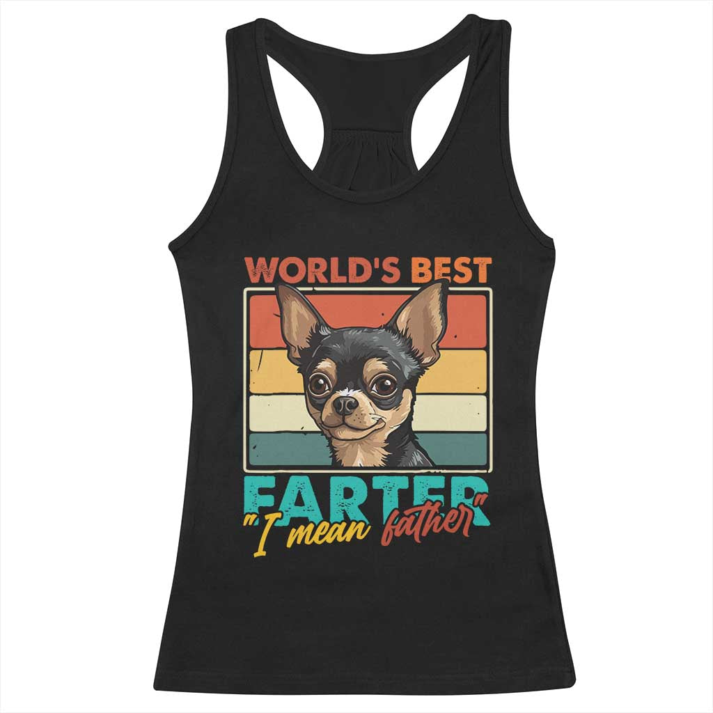 Funny World's Best Farter I Mean Father Racerback Tank Top Dog Dad TS11 Black Print Your Wear
